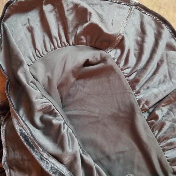 Lovers & Friends | Gray Velvet Faux Wrap Ruffled Mini Skirt - Picture 9 of 9